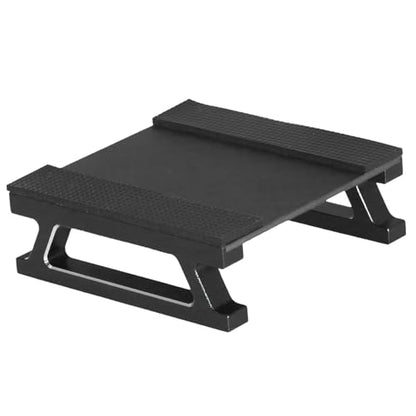 RC Car Repair Work Stand RC Repair Platform Workstation Aluminum Structure Rubber Base Portable Height Suitable for Car Model Repair, Black