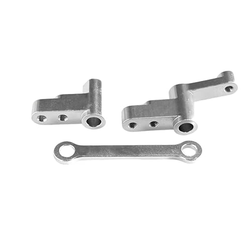 RC Car Accessories Compatible with MJX 14301 14302 1/14 RC Car Upgraded Parts Accessories Steering Assembly Steering Arm Set(Silver) - color: Silver