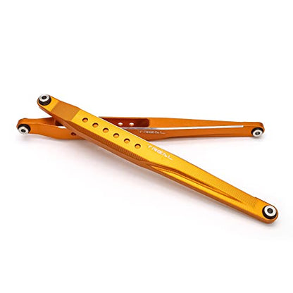 Treal Aluminum 7075 CNC Machined Rear Trailing Arms(2) for Axial 1/10 RBX10 Ryft (Orange) - color: Orange