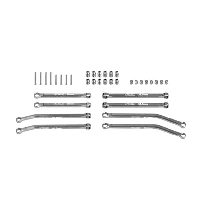 GPM for Axial SCX30 1/30 7075-T6 Aluminum Front & Rear Link Set RC Crawler for SCX30 Ford Bronco Jeep Wrangler JLU Chevrolet K10 (Gray) - color: Gray