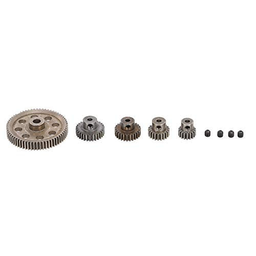 Globact 11184 64T Diff Spur Gear & 17T/21T/26T/29T Pinion Gear for HSP 1/10 | Fits Redcat Volcano Epx Hsp 1/10 Monster Truck Brontosaurus 94111