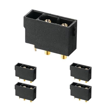 ELFCULB 5pcs Amass XT30(2+2) PB Male Connectors, Gold Plated for RC UAV Robots (Black) - color: 5pcs XT30(2+2)PB Male