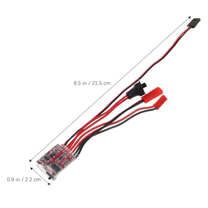 Uonlytech 20a 4.8v-8.4v Compatible Brushed Electronic Speed Controller with Brake Switch High Stability PCB Design for Rc Vehicles and Remote Model Cars User-Friendly for Professionals