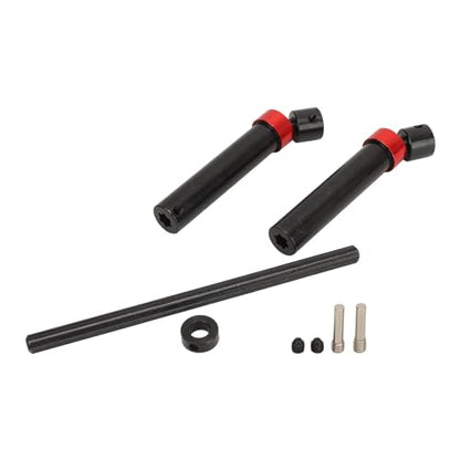RC Car Drive Shaft Parts, 143 220mm RC Steel Drive Shaft Metal Drive Shafts Front Drive Shaft Set Accessory for Axial SCX10 90046 CC01 1/10 RC Car Crawler (Black)