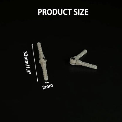 5PCS RC Airplane Plastic Pin Hinge Needle Hinge for RC Plane Aircraft Helicopter DIY Model Plane Fix Wing Parts (2x33mm Gray) - style: 2x33mm Gray