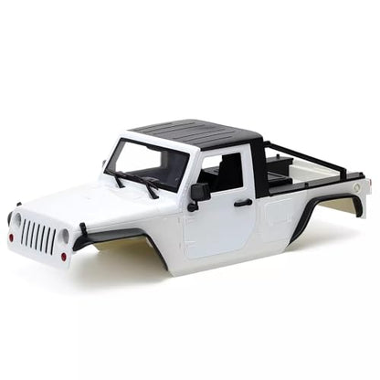 1/10 RC Pickup Body Shell Kit Unassembled - 313mm Wheelbase Wrangler Pickup Body,for RC Crawler Axial SCX10 SCX10 II 90046 DIY (Pure White) - color: Pure White