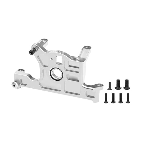 Aluminum 7075-T6 Alloy Bearing Motor Mount for Traxxas 1:8 Jato 4X4 / 1:10 Rustler 4X4 / Ford Fiesta ST Rally/Slash 4WD Upgrade Parts - Silver