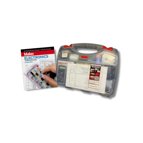 Make: Electronics 3rd Kit 1 & 2 Ultimate Bundle Includes Book & Deluxe Kits - Beginner Intermediate & Advanced Component Pack Follows The Experiments in Make: Electronics Third by Charles Platt - style: Ultimate Kit Bundle 1 & 2 Deluxe