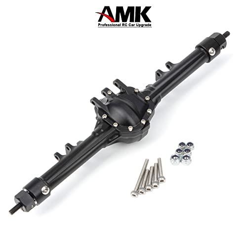 Aluminum Front & Rear Axles CNC Complete Axle Set for 1/10 RC Crawler Car Axial SCX10 II RGT 86100 Redcat GEN8 Element Enduro CC01 (Black Front Rear Axle) - color: Black Front Rear Axle