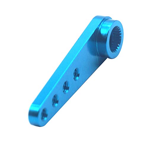 3Pack Vgoohobby 25T Aluminum Alloy Servo Horn Extension Steering Arm 37mm Compatible with Futaba Savox Power HD HSP Himoto MG995 MG996 Servos 1/10 Redcat TRX-4 Axial SCX10 RC Car (Blue)