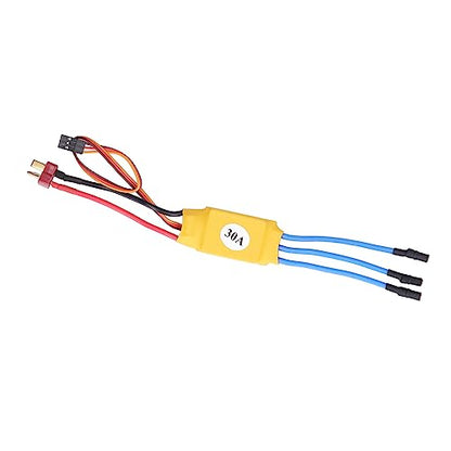 30A Brushless Motor ESC, Electric Speed Controller with BEC for RC Car Boat Tank, 4-16V Voltage Range Multi Protection