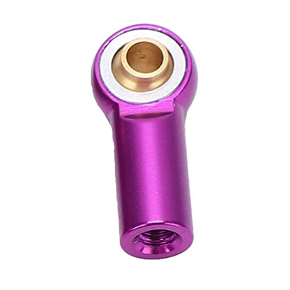 Pissente RC Link Rod Ends Aluminum Alloy M3 Ball Head Set 10pcs 19mm for AXIAL SCX10 1 10 RC Crawler Car Easy Installation Precise Fit Stable Steering Upgrade Parts (Purple) - color: Purple