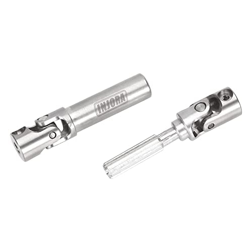INJORA Steel Drive Shaft for Axial SCX24 C10 JLU Bronco Base Camp 4Runner - color: Silver