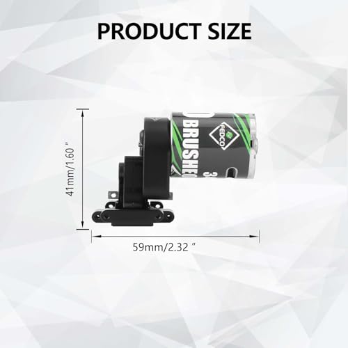 Hobbyplus CR18P 34T 370 Motor Transmission with Gearbox Mount Set for HobbyPlus CR18P Furitek Upgrades 1/18 RC Crawler