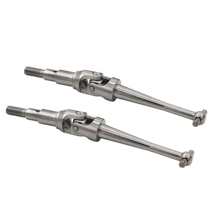 2X Transmission Axle for RC Cars, Metal Driveline Axles for DIY Projects in Scale 1/16- Argent - color: Argent