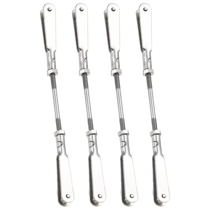 MECCANIXITY 4 Pcs Metal Clip Pushrod Connector Linkage, 304 Stainless Steel M2 Threaded Rod with Metal Clip for RC Plane Fixed Wing Aircraft DIY Models Parts, 77mm/3.03" - size: M2 x 77mm