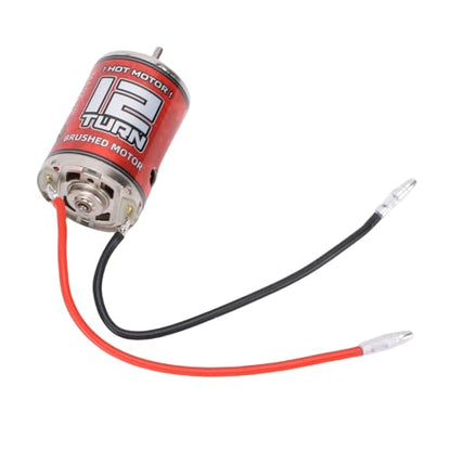 12T 540 Brushed Motor for RC Car, Low Noise Motor with Stainless Steel Housing, Replacement for RC Crawler Truck Boat