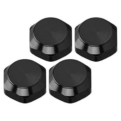 Alomejor RC Hex Wheel Nut,4PCS 17mm Hex Wheel Mount Nuts Compatible with 1/8 RC Car Upgrade Accessories(Black) - color: Black