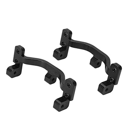 Dilwe 2Pcs RC Pull Rod Base Seat, Aluminum Alloy Pull Rod Base RC Accessories for WPL C24 C14 C14K C24K 1/16 RC Car Upgrade Parts RC Car Replacement Parts(Black)