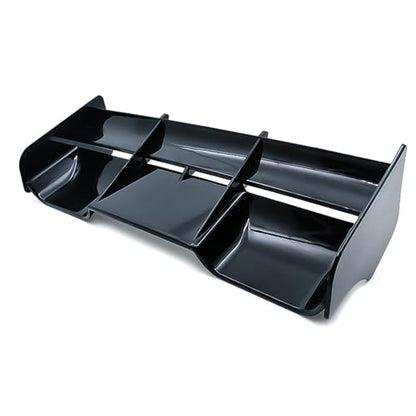 1/8 RC Car Force Rear Spoiler High Down Force Body Wing Tail Compatible with 1:8 Scale RC Off Road Short Course Truck Buggy Racing Car (Black) - color: Black