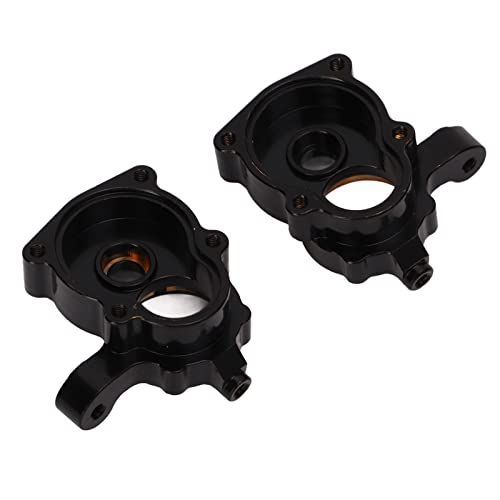 2Pcs Brass Portal Axle Housing, RC Brass Steering Knuckle for RGT EX86190 LC76 1/10 Crawler, Black Coated Rustproof Steering Cup with Enhanced Stability and Durability