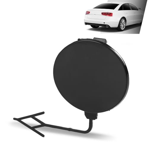 LQI Rear Bumper Tow Hook Eye Cover Cap Black | Compatible with Audi A6 & A6 Quattro 2012-2015, Fit Models Without S-Line Package 4G5807441GRU, AU1129101 - size: Rear | Fit Audi A6 & A6 Quattro 2012-2015