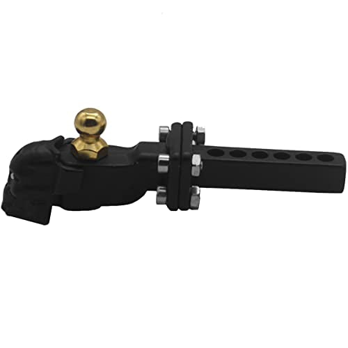 Share Goo Metal Tow Trailer Hook Drop Hitch Receiver Compatible with Traxxas TRX-4 90046 90047 SCX10 RC4WD D90 1/10 RC Crawler Car Rear Bumper Hook (Black)