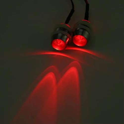 Rc Spotlight Strip for Traxxas for Tamiya 10mm 2pcs White Red Light Lamp Kit Headlamp Headlights Taillight Rc Car Truck Model Toy Accessories(Red) - color: Red