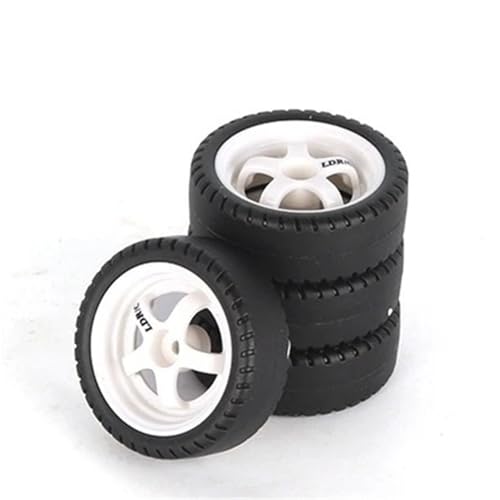 Rc Upgrade Components for LDRC AE86 A86 LD1801 LD1802 LD1803 LD1804 A01 A02 1/18 4pcs 33mm RC Hard Drift Tire Wheel Hard Tyre RC Car Upgrade Parts(34mm White) - size: 34mm White