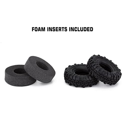 INJORA 1.9inch Rubber Tyre for 1:10 RC Crawler Axial SCX10 SCX10 III - size: 108mm