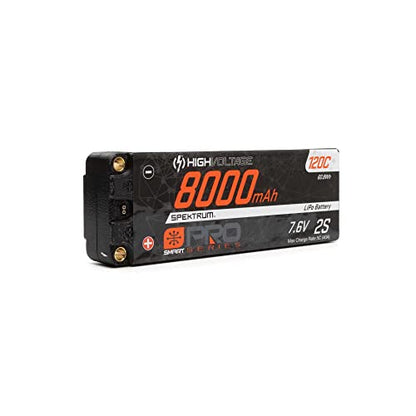 Spektrum 7.6V 8000mAh 2S 120C Smart Pro Race Hardcase LiHV Battery: Tubes, 5mm, SPMX82S120HT