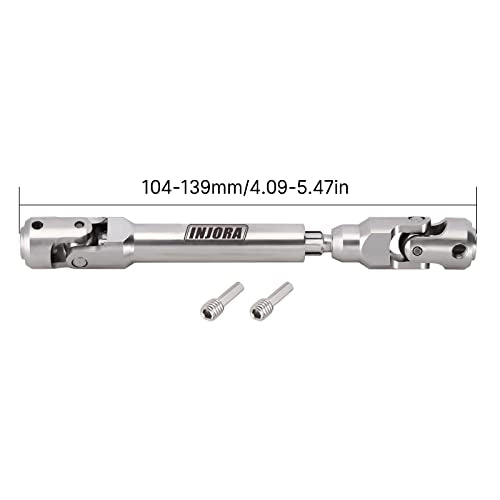 INJORA Stainless Steel Heavy-Duty Drive shafts for 1/10 RC (104-139mm) - size: 104-139mm