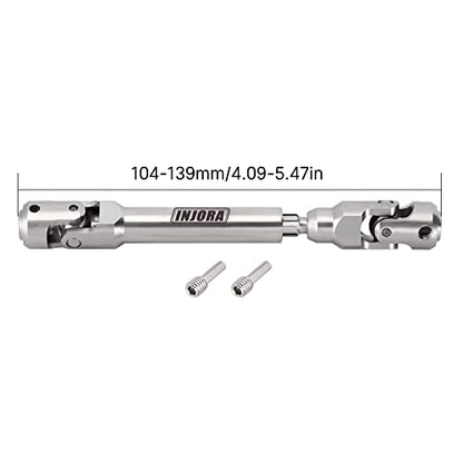 INJORA Stainless Steel Heavy-Duty Drive shafts for 1/10 RC (104-139mm) - size: 104-139mm