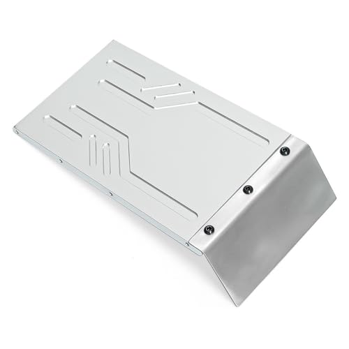 Aluminum Alloy Chassis Skid Plate Tail Mud Guard Fender RC Upgrade Parts for 1/7 RLAARLO MK07 YK07 Crawler RC Car (Silver) - color: Silver