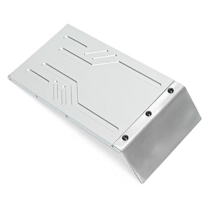 Aluminum Alloy Chassis Skid Plate Tail Mud Guard Fender RC Upgrade Parts for 1/7 RLAARLO MK07 YK07 Crawler RC Car (Silver) - color: Silver