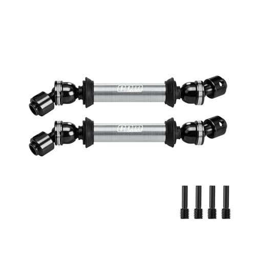 GPM 4140 Carbon Steel Center CVD Drive Shaft for 1/10 Axial SCX10 III/Pro/CJ-7 Upgraded 6061-T6 Alloy RC Crawler Parts (Silver)
