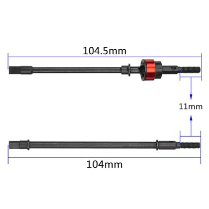 RC Front Rear Steel Drive Shaft CVD Dogbone Compatible with Axial SCX10 YQCQ-01 1/10 RC Crawler Car (Red) - color: Red