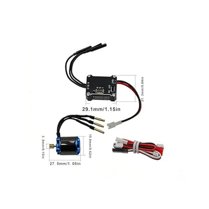 Brushless ESC & External Rotor Set for Axail SCX30 | Durable Rust-Resistant Rock Crawler Upgrade Parts,Easy to Install,1/30 Upgrades