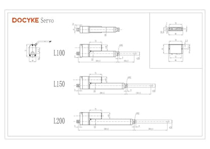 Digital Linear Servo Actuators, Long Stroke 100,150,200 mm, Signal for DIY Robot, Remote Control and Arduino PCB,for Fan Blades Cabinets Home Automation(150mm) - style: 150MM