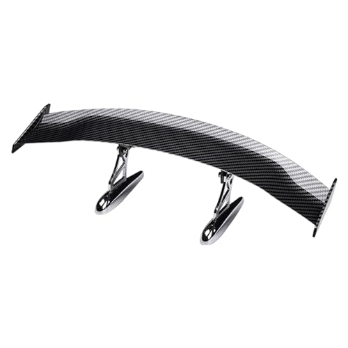 Mini Spoilers for Cars 11.8Inch Universal Auto Car Tail Wing Carbon Fiber Texture Cool Non-Punching Tiny Trunk Spoiler Automotive Exterior Accessories RC Car Modified Parts - style: Carbon Fiber