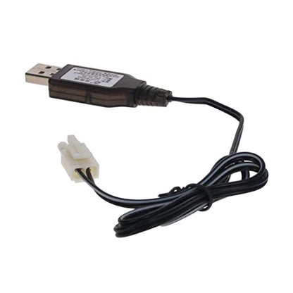 Heyiarbeit RC Ni-CD Battery USB Charging Cable Nickel Cadmium Nickel Hydrogen 7.2V Adapter Cable L6.2-2P for RC Ni-MH Ni-CD Battery Black 2Pcs - size: L6.2-2P 2Pcs