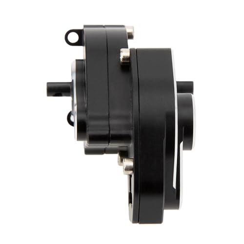 MEUS Racing SCX24 Transmission Aluminum Complete Gearbox for 1/24 Axial SCX24 RC Crawler (Brushed, Black)