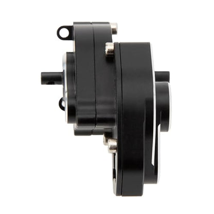 MEUS Racing SCX24 Transmission Aluminum Complete Gearbox for 1/24 Axial SCX24 RC Crawler (Brushed, Black)