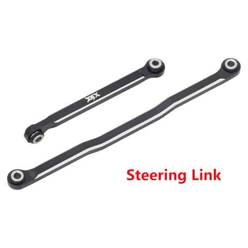 DJX CNC Machine Aluminum High Clearance Chassis Steering Links Set 10pcs Set for 1/18 RC Crawler Car HPI Venture18 Upgrades Parts - style: Aluminum