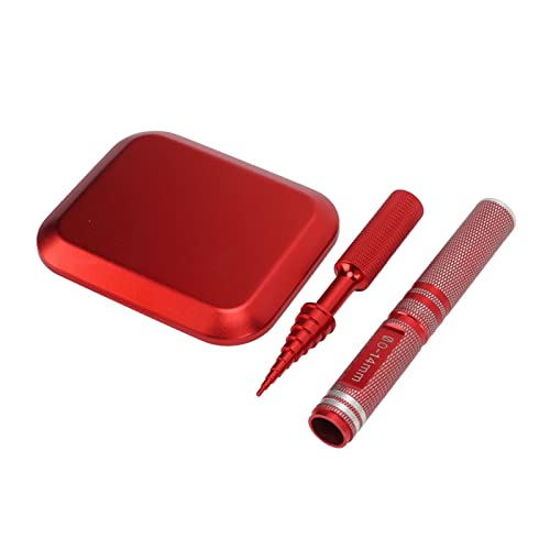 RC Repair Tools Kit, Punch Cross Wrench Body Reamer Set for Remote Control Model Upgrade Maintenance, Aluminum Alloy Stainless Steel RC Car Part with Magnetic Screw Tray, Universal (Red) - color: Red