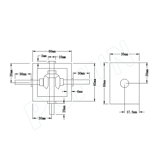 1:1 Right Angle Bevel Gearbox 1.5 Module 20 Teeth 90° Angle Drive Steering Gear Device Simple Mechanical DIY Module with 10mm Shaft - size: 10mm shaft, style: 2 output shaft