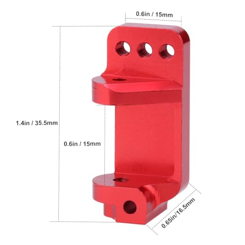 Hobbypark Aluminum Alloy Caster Blocks for RC 1/10 Traxxas 2WD Slash, Stampede, Rustler, Nitro Slash, Replacement of Part 3632 (Red) - color: Red