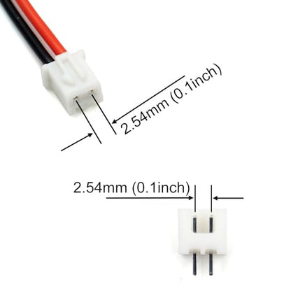 5 Pairs JST-XH 2.54mm 2 Pin 1S Balance Plug Lead Socket Male and Female Connector with 20cm (7.9inch) Silicone Wire Cables for Woodland Just Plug Lights 3D Printer