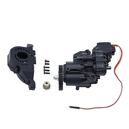 Dual Speed Gearbox with Servo and Transmission Internal Gears for 1/10 RC Crawler TRX4 TRX6 Upgrade Parts