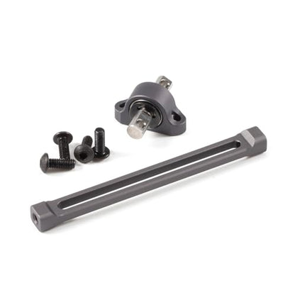 Adjustable Carrier Bearing 70mm Width Transfer Case, Aluminum Alloy CNC Machined for 1/10 RC Crawler LCG Chassis Cheater Rigs Comp Build (Gray) - color: Gray